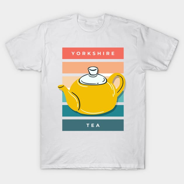 Colourful Yorkshire Tea Teapot T-Shirt by applebubble